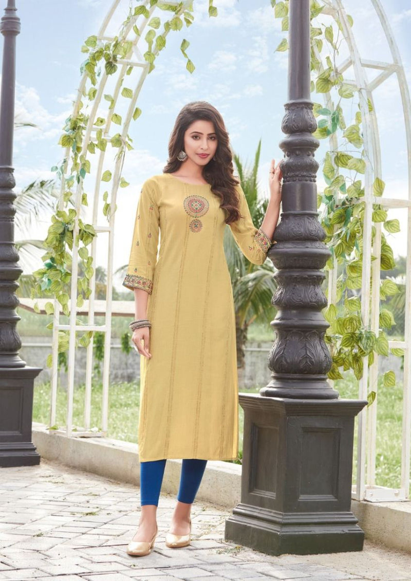 Koodee Fashion Pahal Vol 10 Viscose With Heavy Embroidery Work Stylish Designer Party Wear Kurti