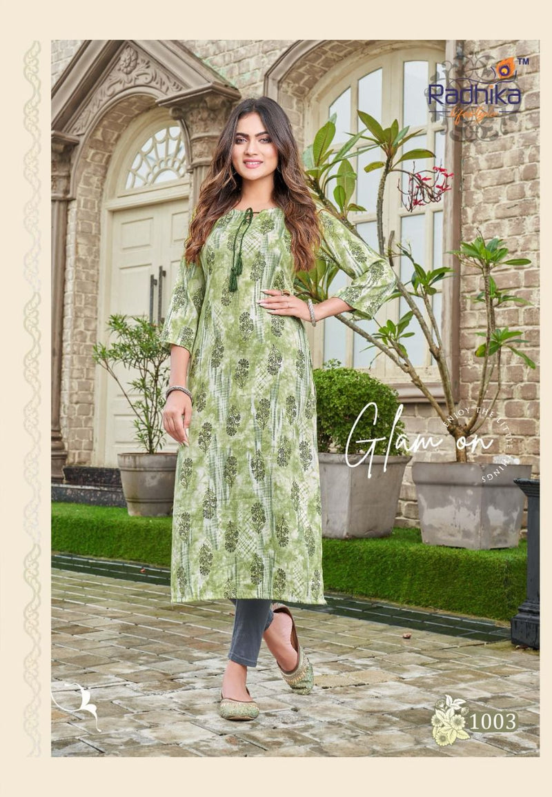 Radhika Lifestyle Paheli Vol 1 Rayon With Fancy Work Stylish Designer Casual Wear Fancy Kurti