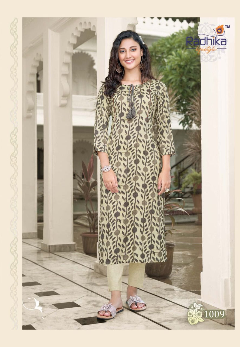 Radhika Lifestyle Paheli Vol 1 Rayon With Fancy Work Stylish Designer Casual Wear Fancy Kurti