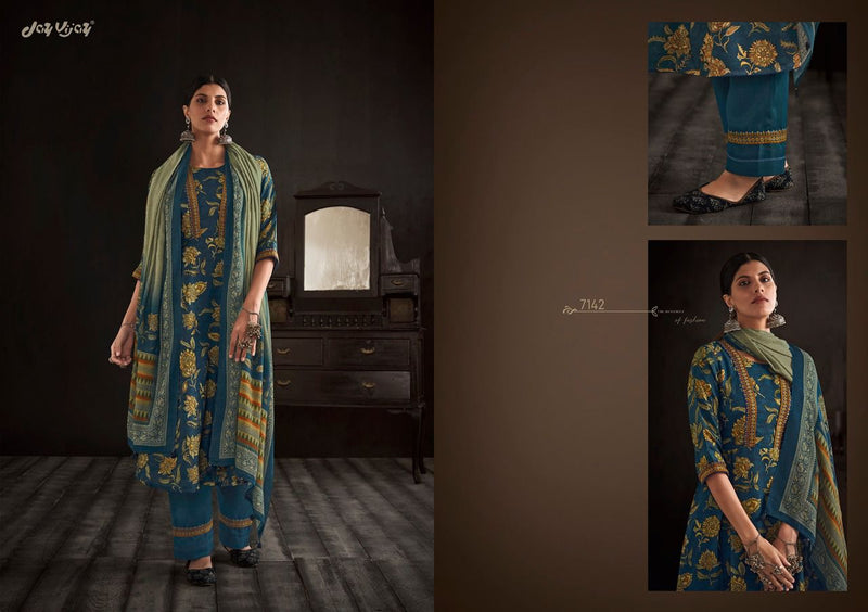 Jay Vijay Paisley Pashmina Printed With Heavy Embroidery Work Stylish Designer Attractive Look Salwar Kameez