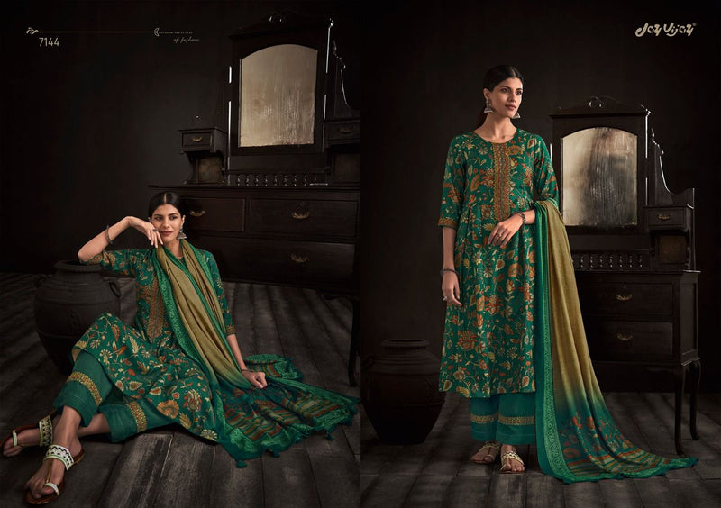Jay Vijay Paisley Pashmina Printed With Heavy Embroidery Work Stylish Designer Attractive Look Salwar Kameez