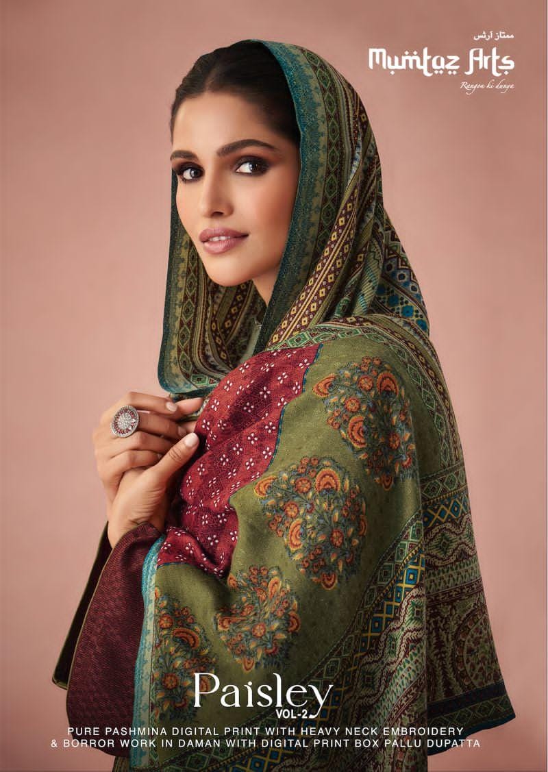 Mumtaz Paisley Vol 2 Pashmina With Heavy Embroidery Work Stylish Designer Casual Look Salwar Kameez