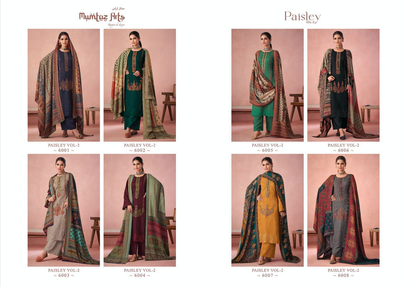 Mumtaz Paisley Vol 2 Pashmina With Heavy Embroidery Work Stylish Designer Casual Look Salwar Kameez