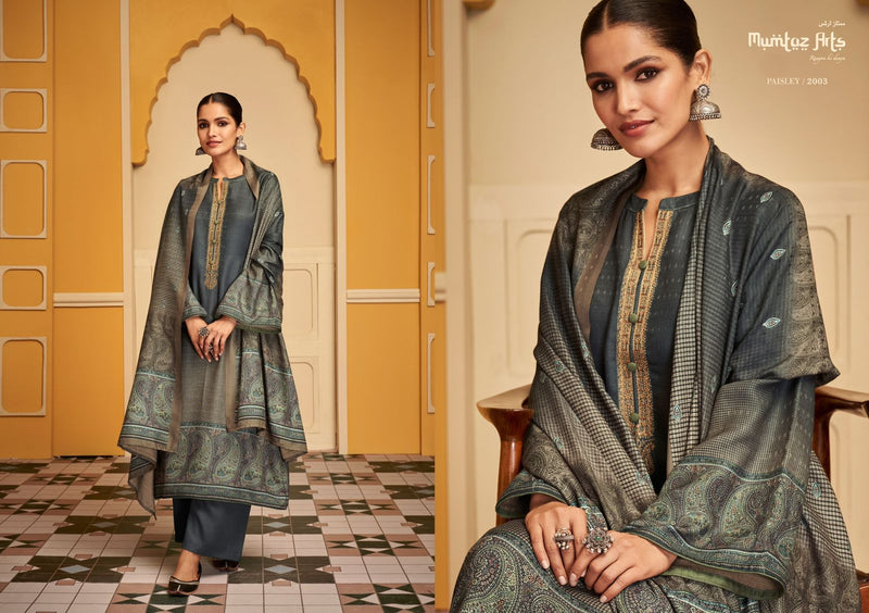 Mumtaz Paisley Vol 2 Pashmina Twill Pashmina Print Work Stylish Designer Party Wear Salwar Kameez