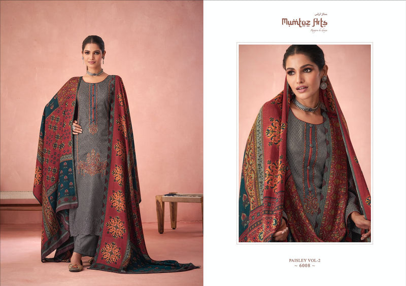 Mumtaz Paisley Vol 2 Pashmina With Heavy Embroidery Work Stylish Designer Casual Look Salwar Kameez