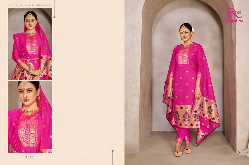 Rahul Nx Paithni Minakari Pure Taepla Silk Paithani Pattern Stylish Designer Salwar Kameez