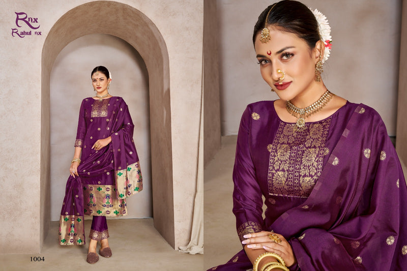 Rahul Nx Paithni Minakari Pure Taepla Silk Paithani Pattern Stylish Designer Salwar Kameez