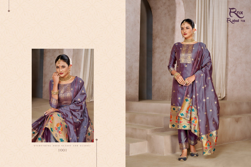 Rahul Nx Paithni Minakari Pure Taepla Silk Paithani Pattern Stylish Designer Salwar Kameez