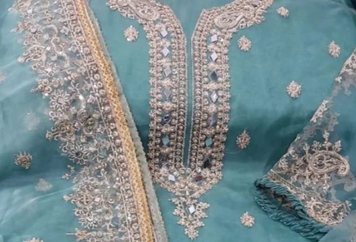 Mf Pakistani Collection Organza With Beautiful Heavy Embroidery Work Stylish Designer Pakistani Salwar Kameez