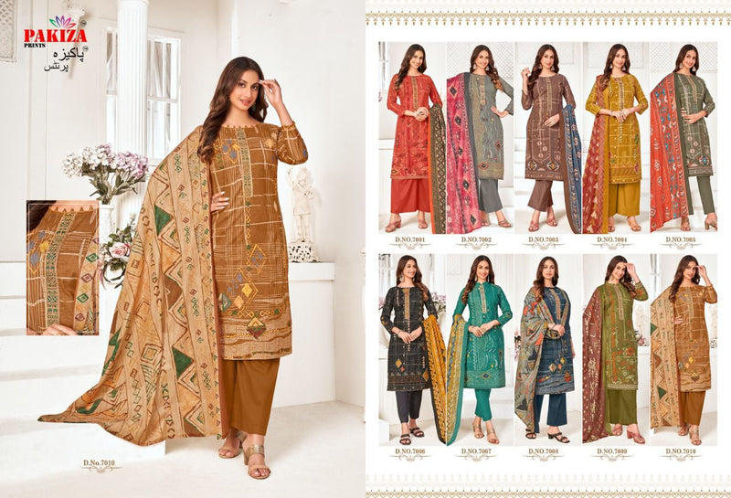 Pakiza Prints Vol 7 Cambric Cotton Designer Party Wear Salwar Suits
