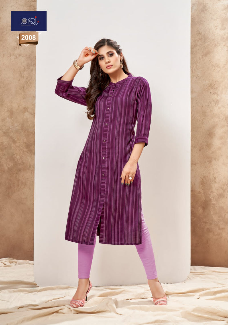 Suryajyoti Larqi Pakiza Vol 2 Rayon Casual Office Wear Kurtis With Hand Weaving