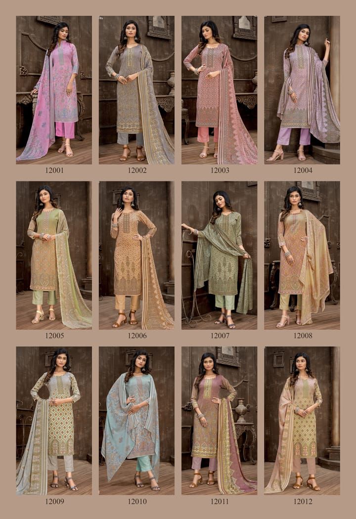 Shiv Gori Silk Mills Pakizaa Vol 12 Indonesia Cotton Fancy Printed Festive Wear Salwar Suits
