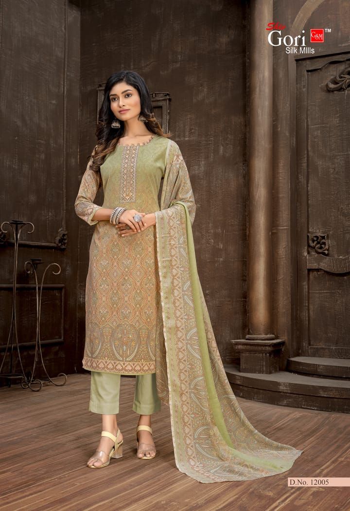 Shiv Gori Silk Mills Pakizaa Vol 12 Indonesia Cotton Fancy Printed Festive Wear Salwar Suits