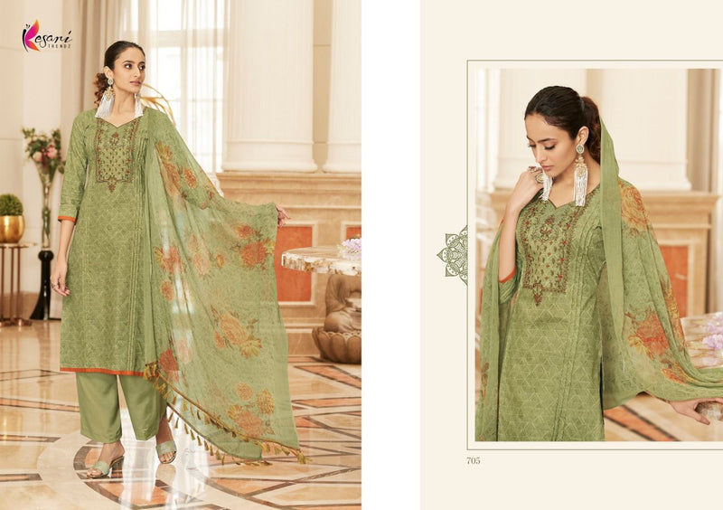 Kesari Trendz Palak Cambric Cotton Designer Festive Wear Salwar Suits