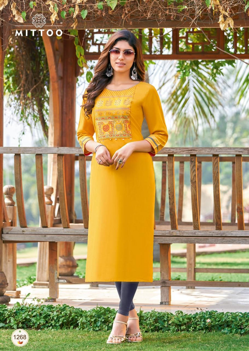 Mittoo Palak Vol 31 Rayon Designer Party Wear Fancy Kurtis