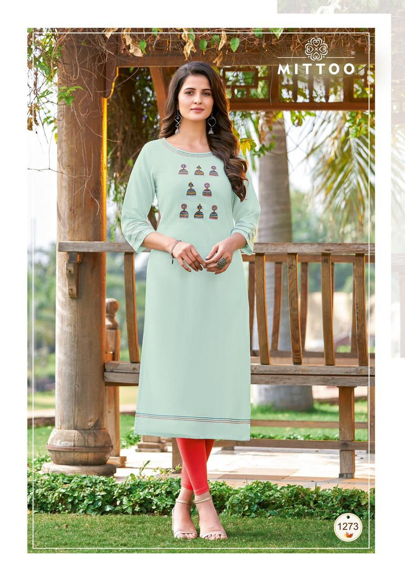 Mittoo Palak Vol 31 Rayon Designer Party Wear Fancy Kurtis