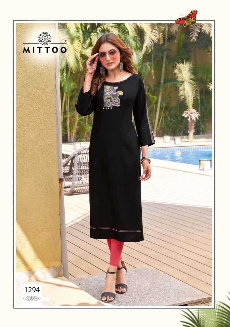 Mittoo Palak Vol 34 Heavy Rayon Fancy Casual Wear Kurti