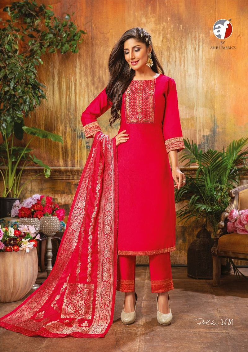 Anju Fabs Palki Vol 2 Viscose With Heavy Beautiful Embroidery Work Stylish Designer Fancy Kurti