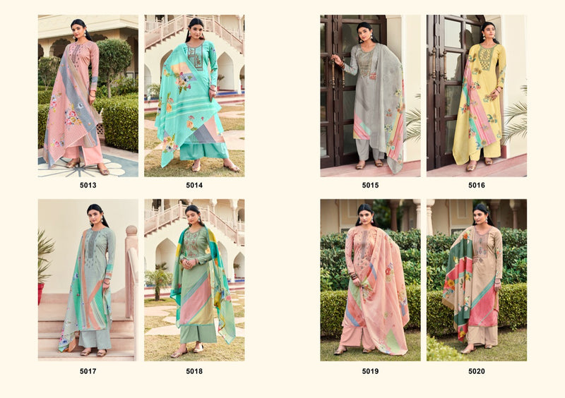 Levisha Pallavi Viscose Maslin Print With Fancy Work Festive Wear Salwar Suits