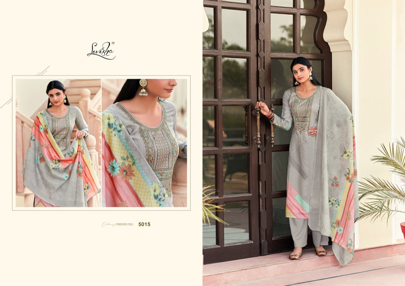 Levisha Pallavi Viscose Maslin Print With Fancy Work Festive Wear Salwar Suits