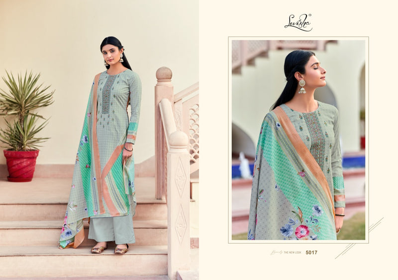 Levisha Pallavi Viscose Maslin Print With Fancy Work Festive Wear Salwar Suits