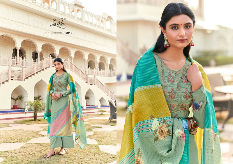 Levisha Pallavi Viscose Maslin Print With Fancy Work Festive Wear Salwar Suits
