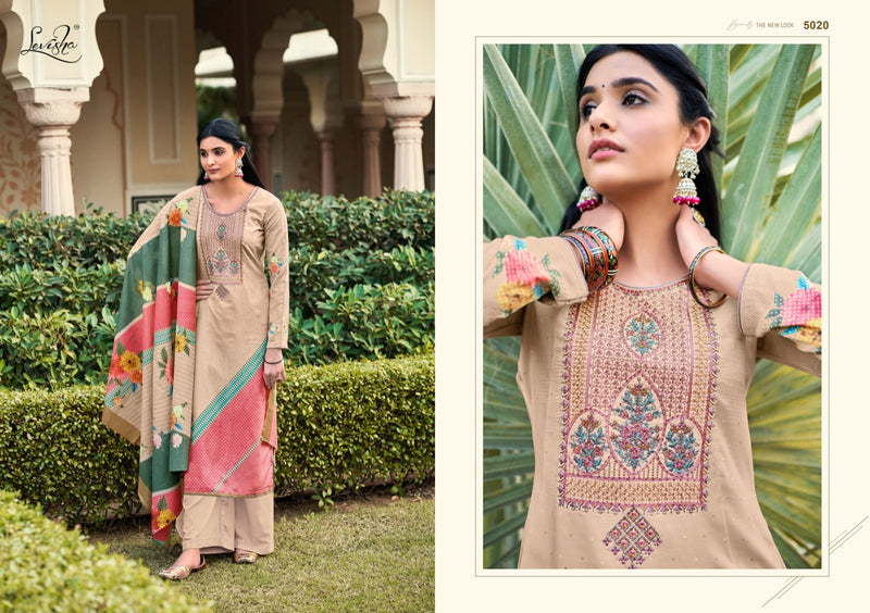 Levisha Pallavi Viscose Maslin Print With Fancy Work Festive Wear Salwar Suits