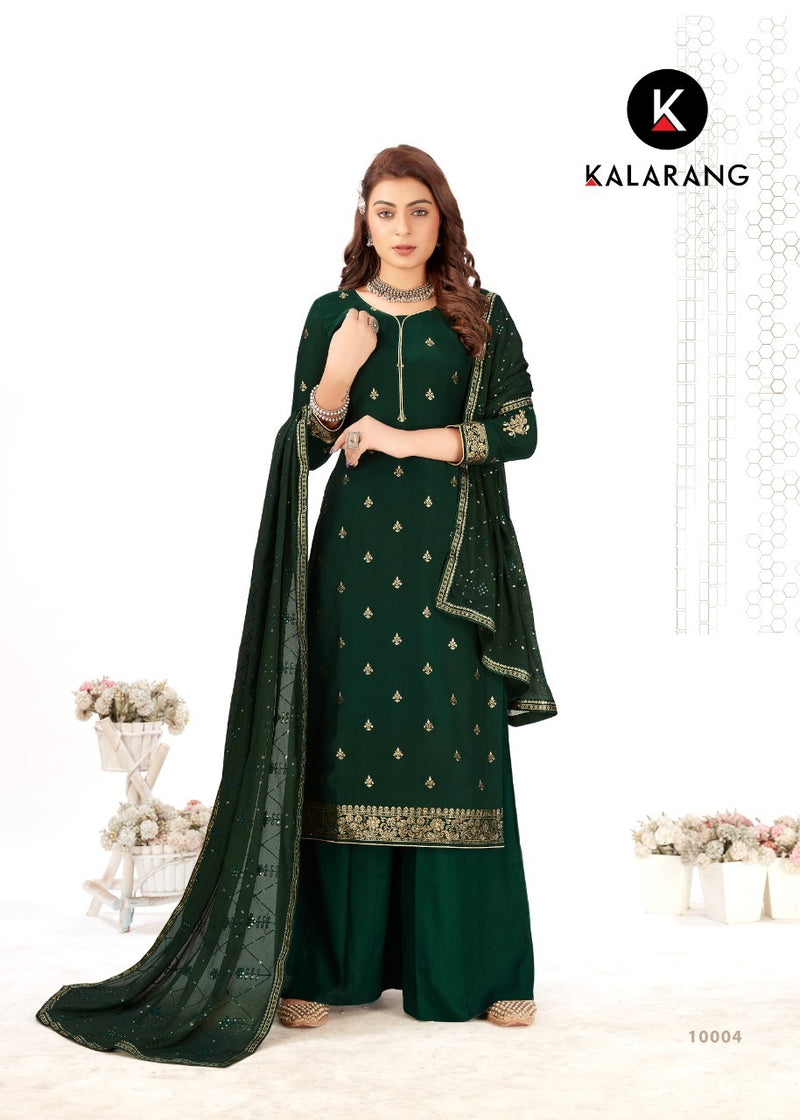 Kalarang fashion Palvi Muslin With Embroidery Work Stylish Designer Festive Wear Salwar Kameez