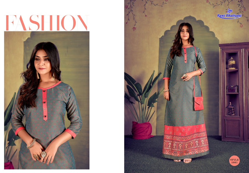 Rani Bhatiyani Panchi Vol 1 Rayon Fancy Gown Style Party Wear Kurtis