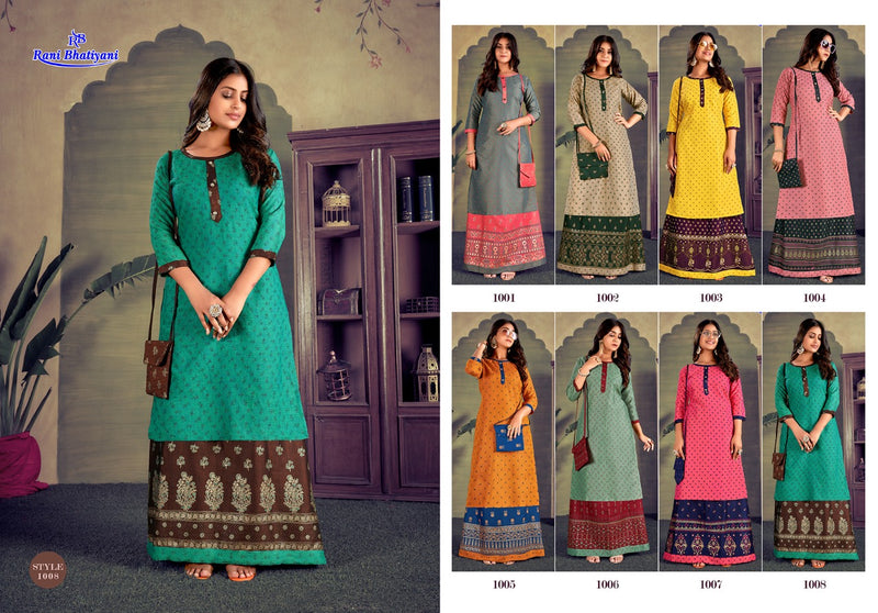 Rani Bhatiyani Panchi Vol 1 Rayon Fancy Gown Style Party Wear Kurtis