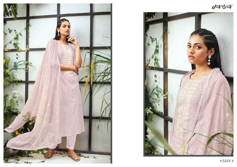 Jay Vijay Pandora Cotton Khadi  Block Print Party Wear Salwar Kameez With Embroidery