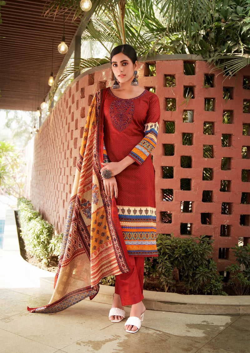 Yashika Panghat Pure Cotton With Beautiful Work Stylish Designer Festive Wear Salwar Suit