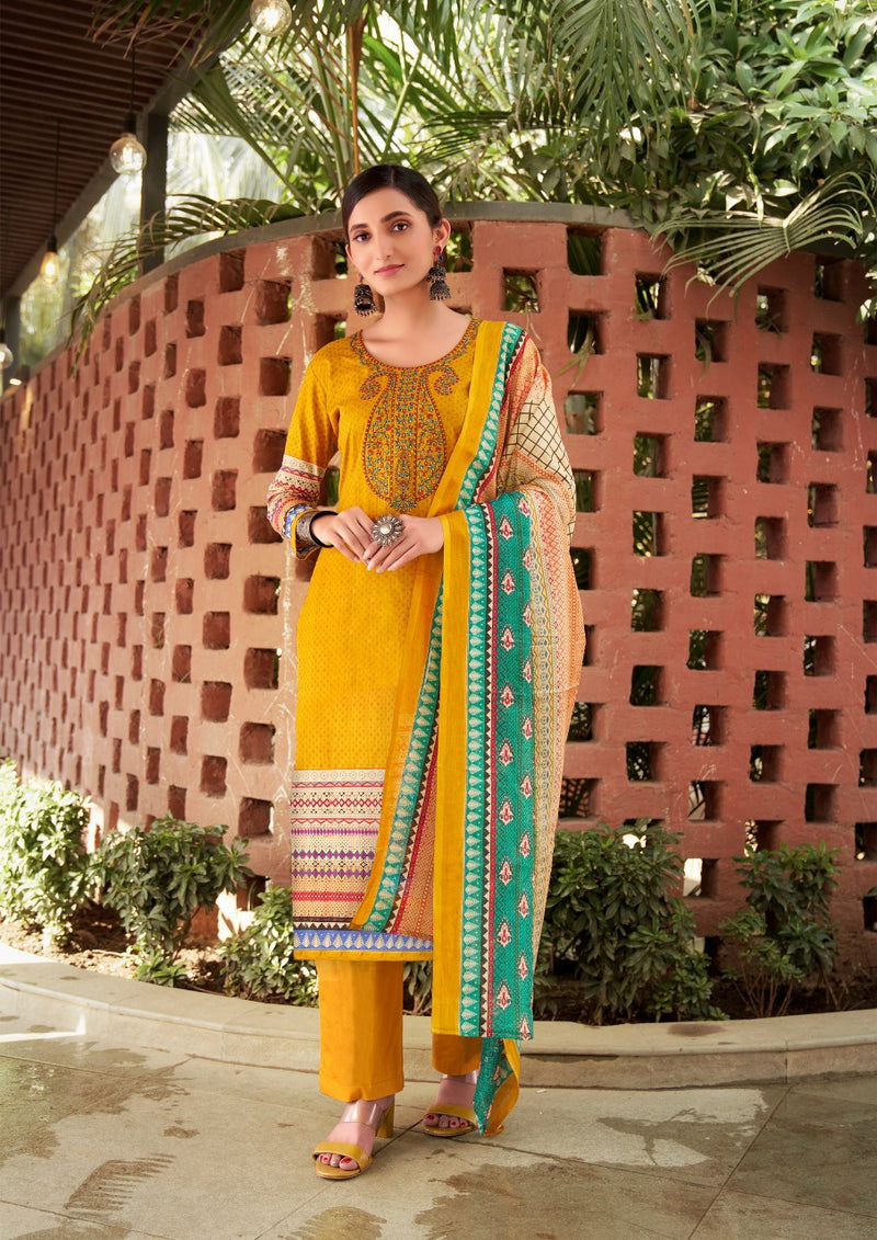 Yashika Panghat Pure Cotton With Beautiful Work Stylish Designer Festive Wear Salwar Suit