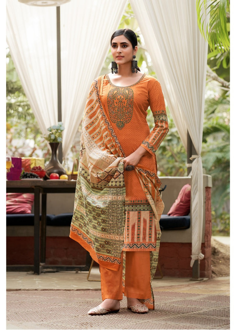 Yashika Panghat Pure Cotton With Beautiful Work Stylish Designer Festive Wear Salwar Suit