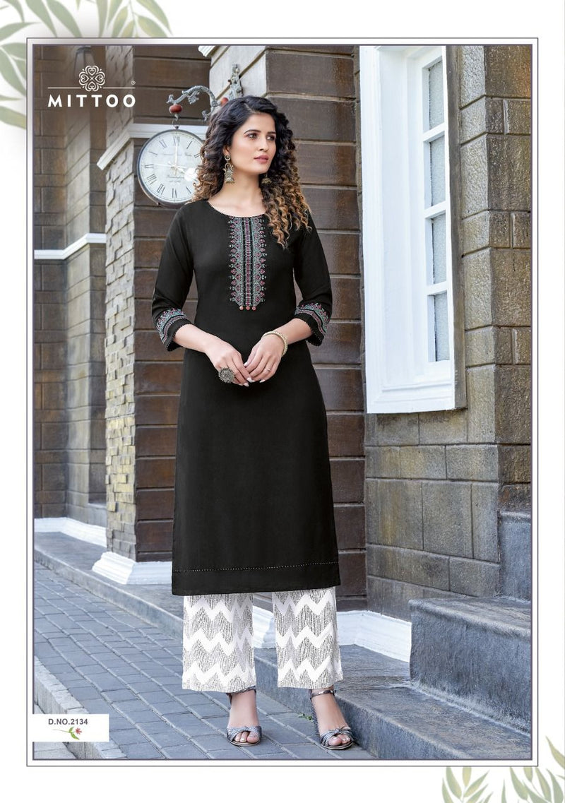 Mittoo Panghat Vol 21 Rayon Fancy Stylish Party Wear Kurtis With  Bottom