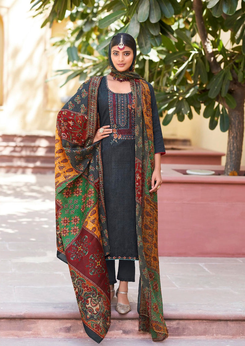 Levisha Panihari Jam Cotton Designer Party Wear Suits With Heavy Embroidery