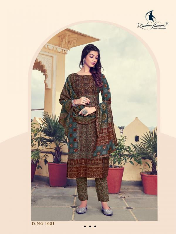 Ladies Flavour Panihari Modal Silk Chanderi Print Khatli Work Fancy Designer Partywear Kurti