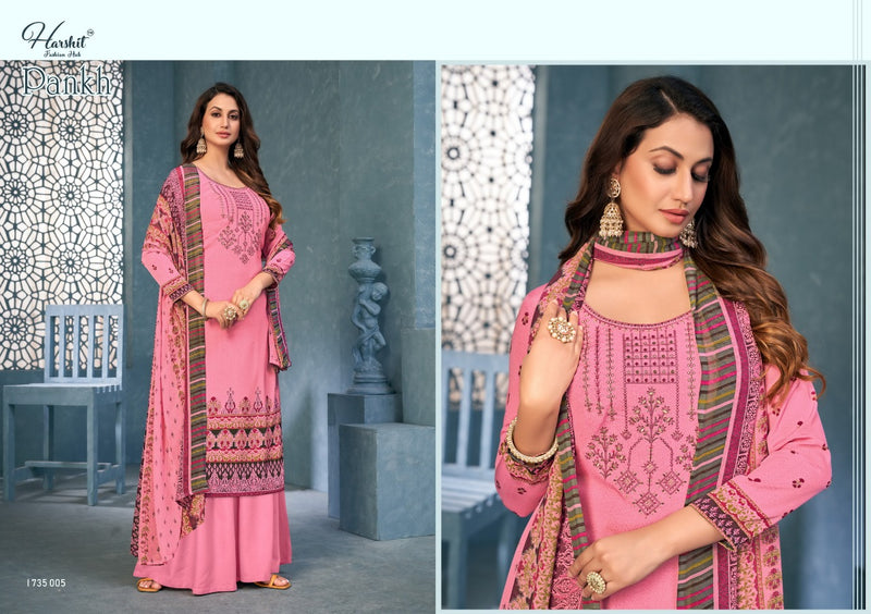 Harshit Fashion Pankh Cambric Cotton With Embroidery Work Stylish Designer Casual Look Salwar Kameez