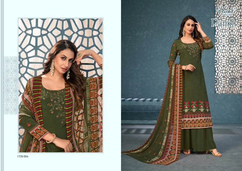Harshit Fashion Pankh Cambric Cotton With Embroidery Work Stylish Designer Casual Look Salwar Kameez