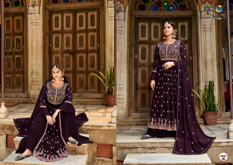 Sara Trendz Pankh Georgette With Heavy Embroidery Work Stylish Designer Party Wear Kurti