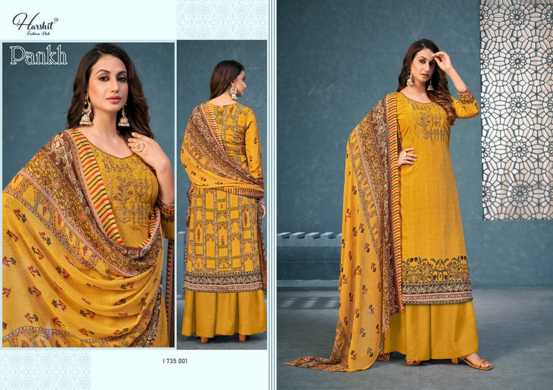 Harshit Fashion Pankh Cambric Cotton With Embroidery Work Stylish Designer Casual Look Salwar Kameez