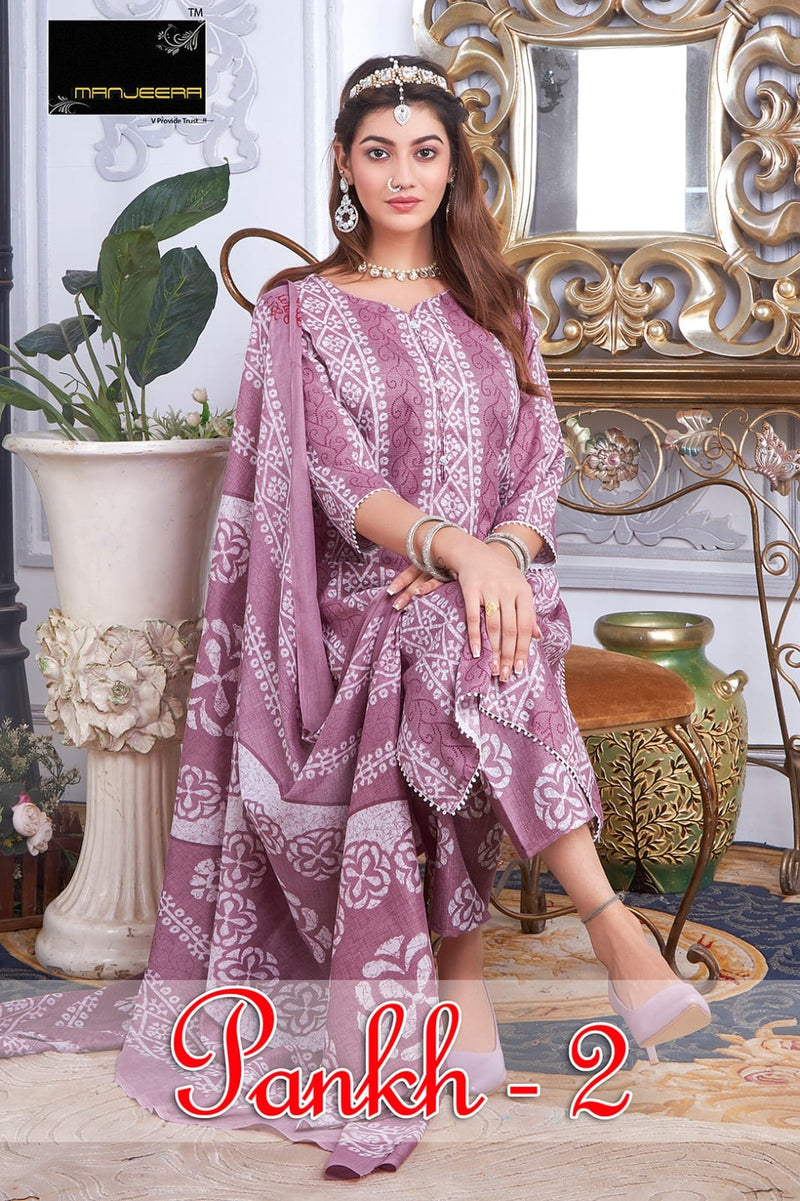 Manjeera Fashion Pankh Vol 2 Two Tone Cotton Printed Fancy Kurti