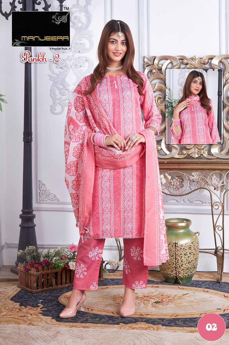 Manjeera Fashion Pankh Vol 2 Two Tone Cotton Printed Fancy Kurti