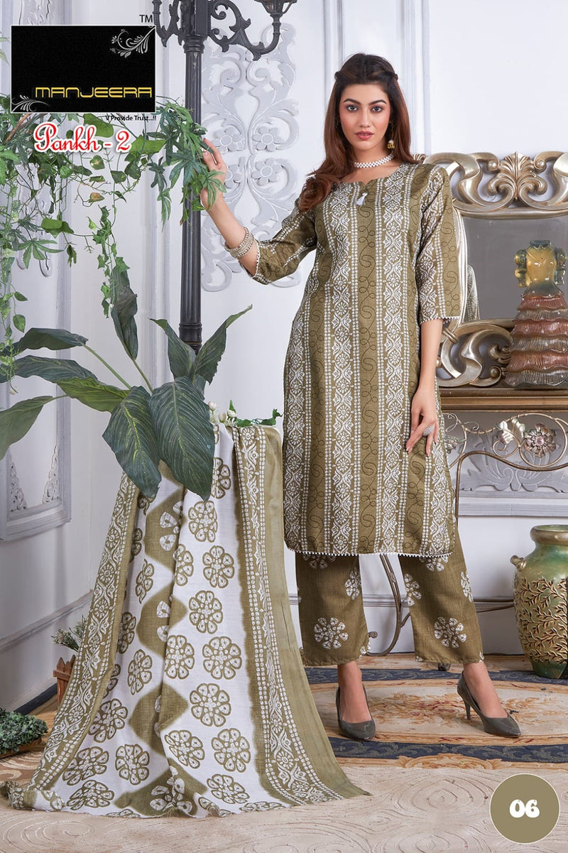 Manjeera Fashion Pankh Vol 2 Two Tone Cotton Printed Fancy Kurti