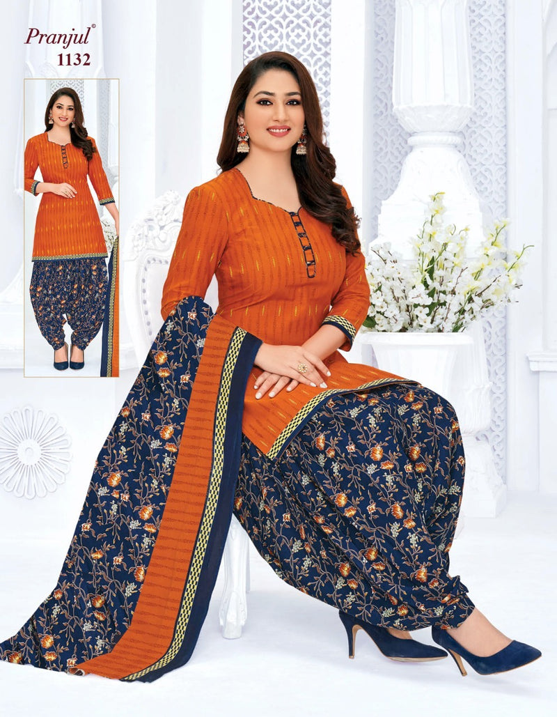 Pranjul Fashion Pankauri Vol 1 Cotton Printed Festive Wear Ready Made Salwar Suits