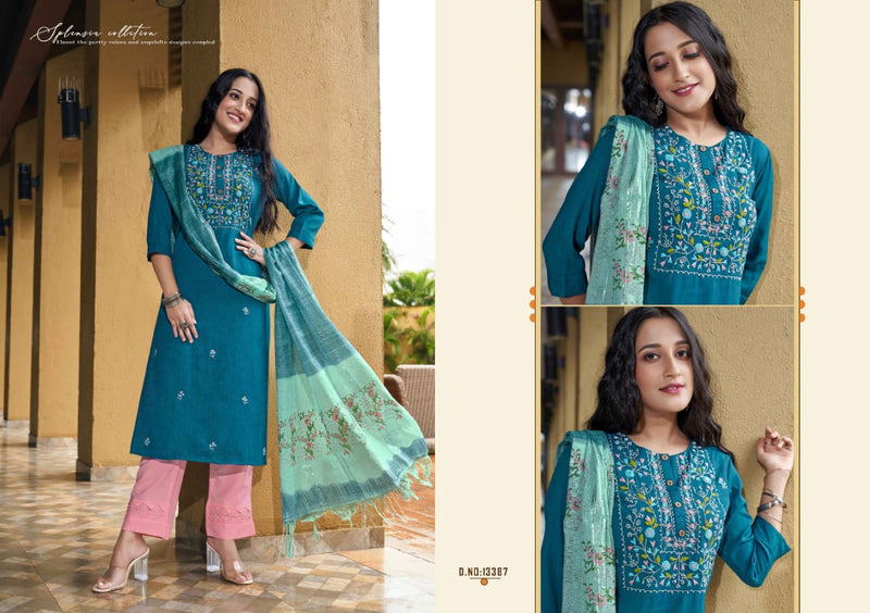 Kalaroop Parada Fancy With Hand Work Stylish Designer Casual Look Long Kurti