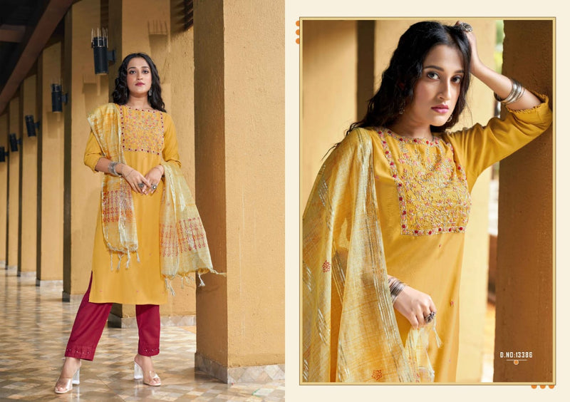 Kalaroop Parada Fancy With Hand Work Stylish Designer Casual Look Long Kurti