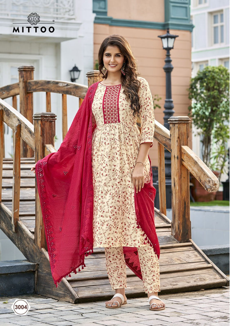 Mittoo Parampara Viscose With Fancy Hand Work Stylish Designer Festive Wear Long Kurti