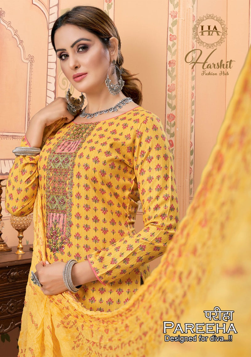 Harshit Pareeha Viscose With Printed Work Stylish Designer Festive Wear Fancy Salwa Kameez