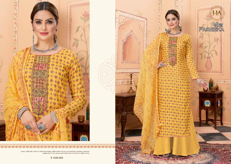 Harshit Pareeha Viscose With Printed Work Stylish Designer Festive Wear Fancy Salwa Kameez